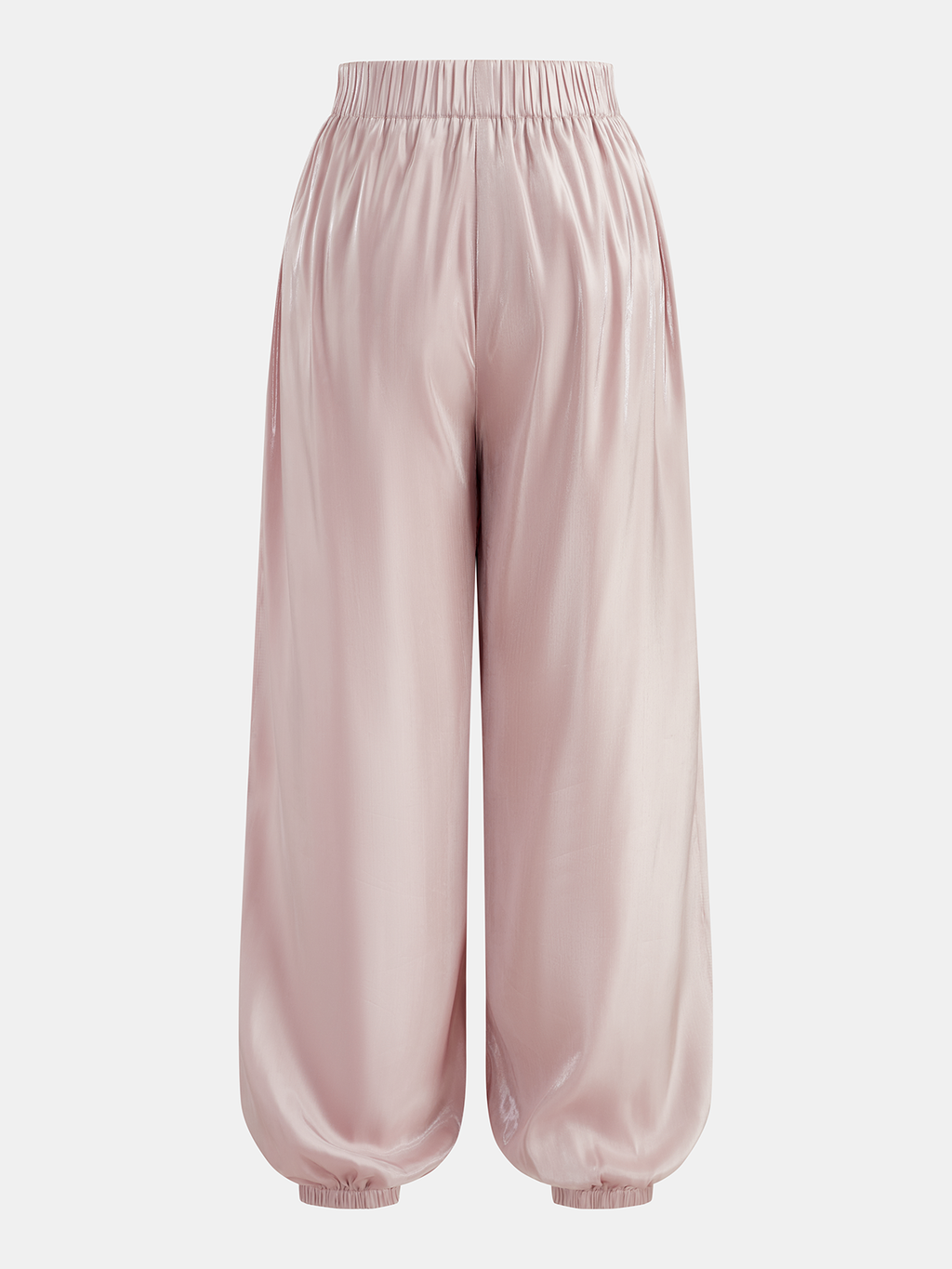 Elastische Taille Glänzende Laternenhose