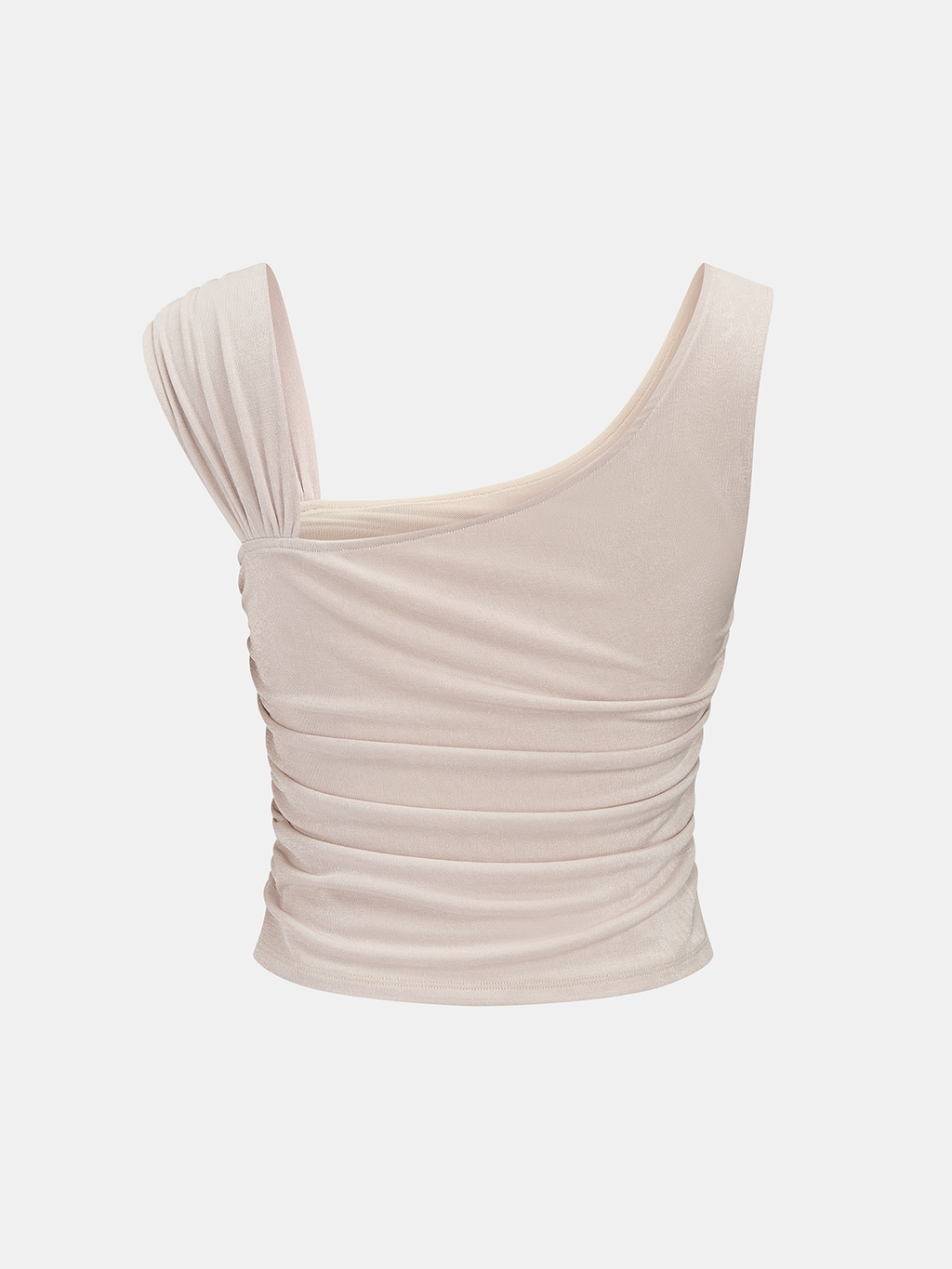 Asymmetrisches Neckline Ruched Tank Top