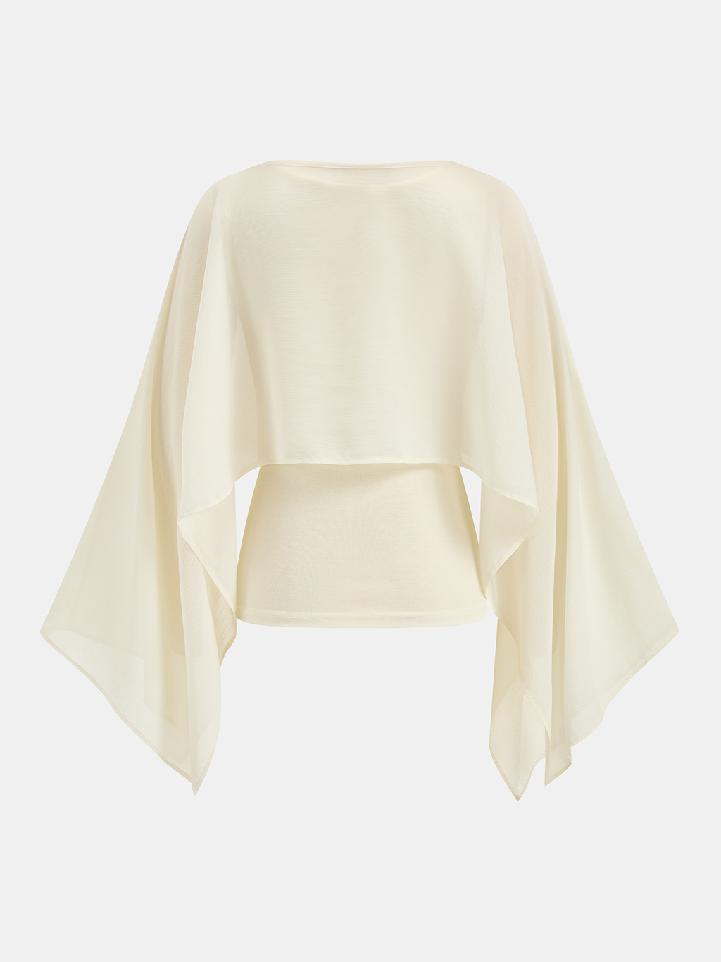 Ensemble deux pièces top et cape en mousseline