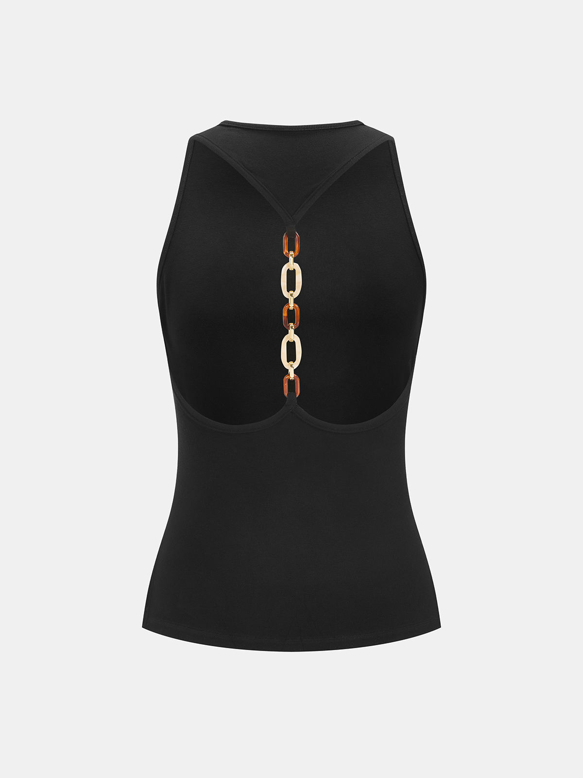 Ketten-Decor rückenfreies Tanktop
