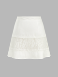 Lace Patchwork Mini Skirt