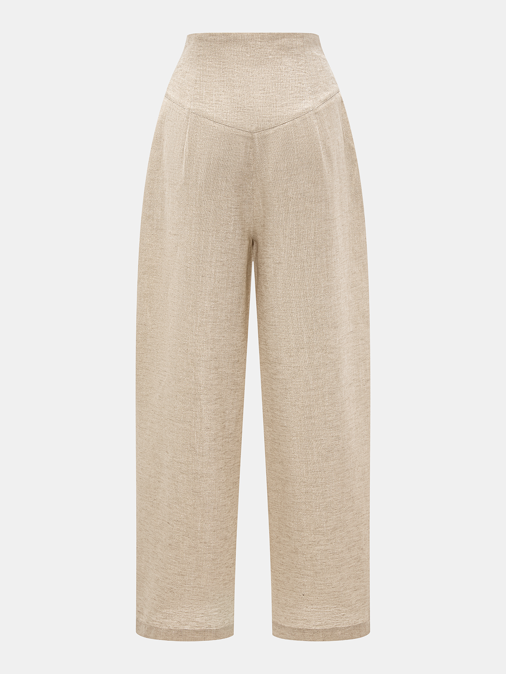 Set aus Neckholder-Crop-Top und Hose aus Leinenmischgewebe