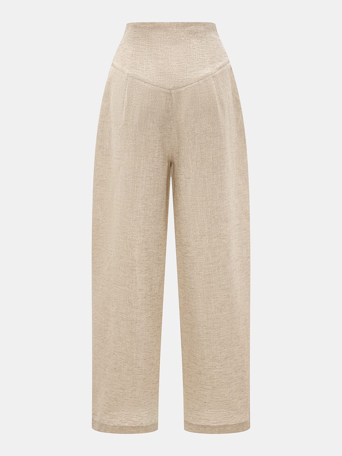 Set aus Neckholder-Crop-Top und Hose aus Leinenmischgewebe