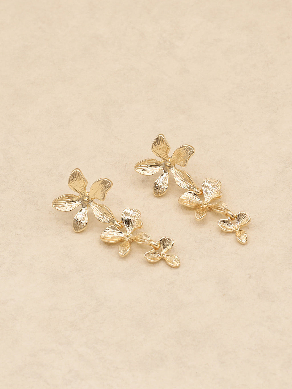 Boucles d'oreilles pendantes fleurs en cascade