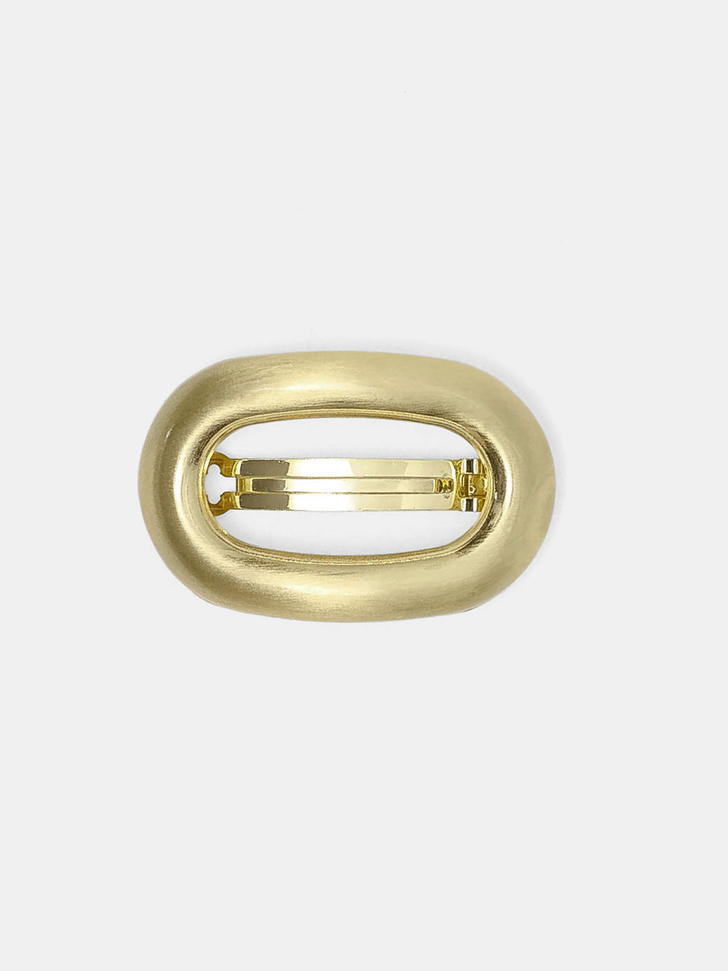 Pince à cheveux ovale métallique minimaliste