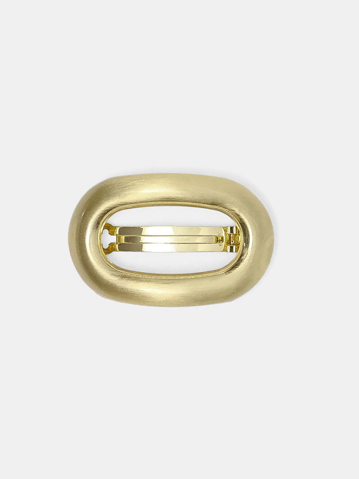 Minimalistische ovale Haarspange aus Metall