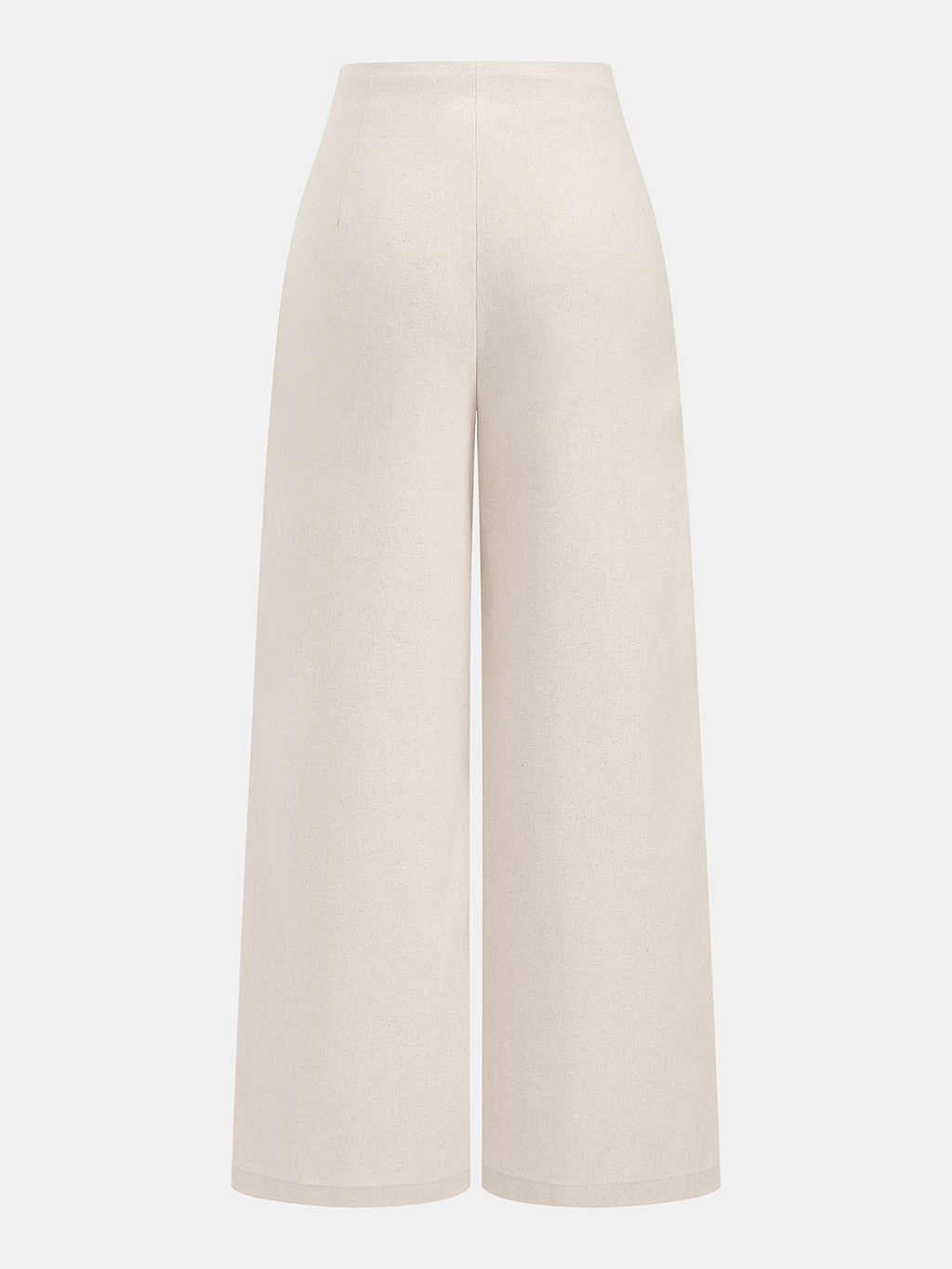 Set aus Leinenmix Neckholder-Oberteil und Hose mit Raffung
