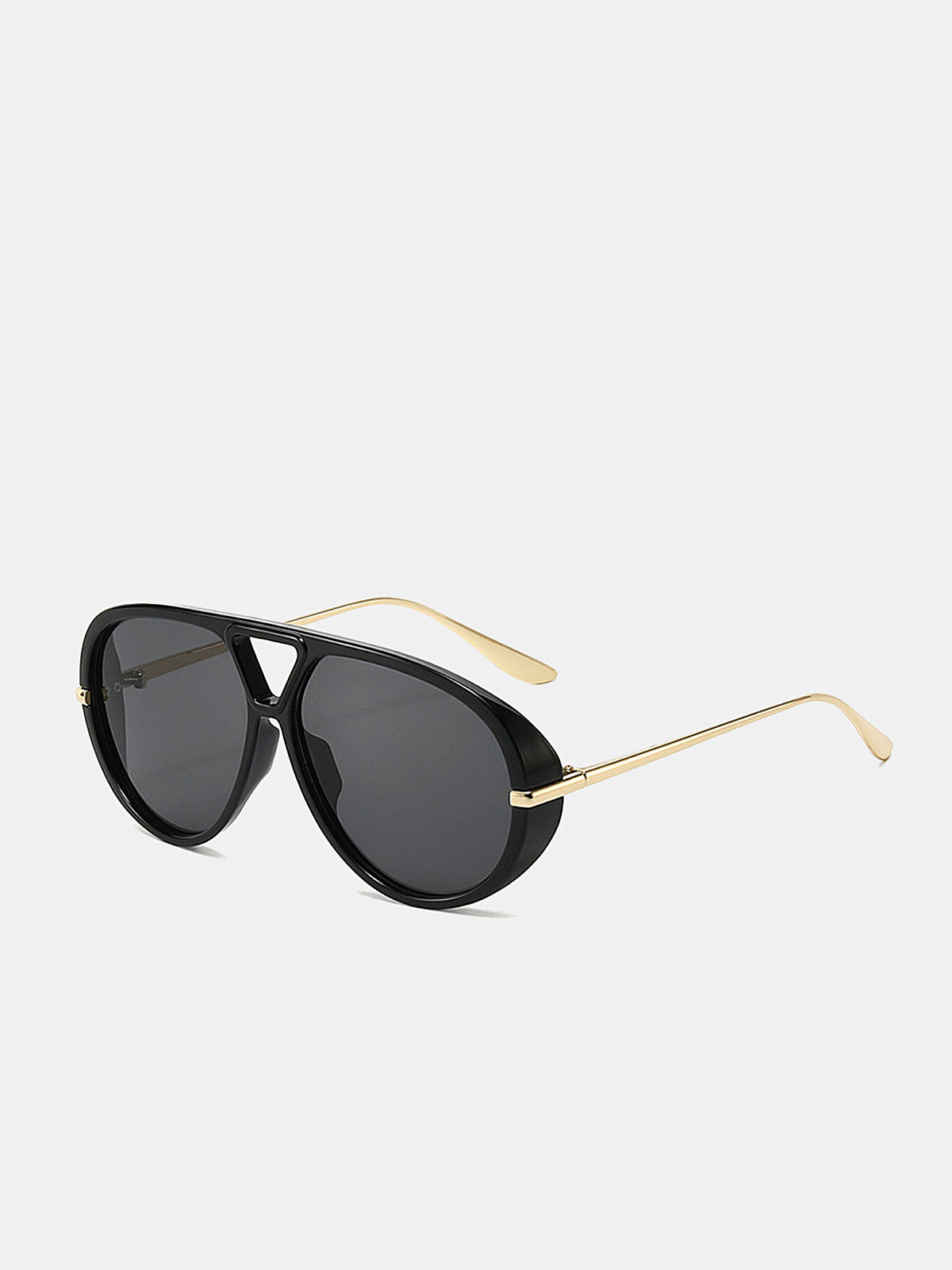 Lunettes de soleil aviateur à branches métalliques