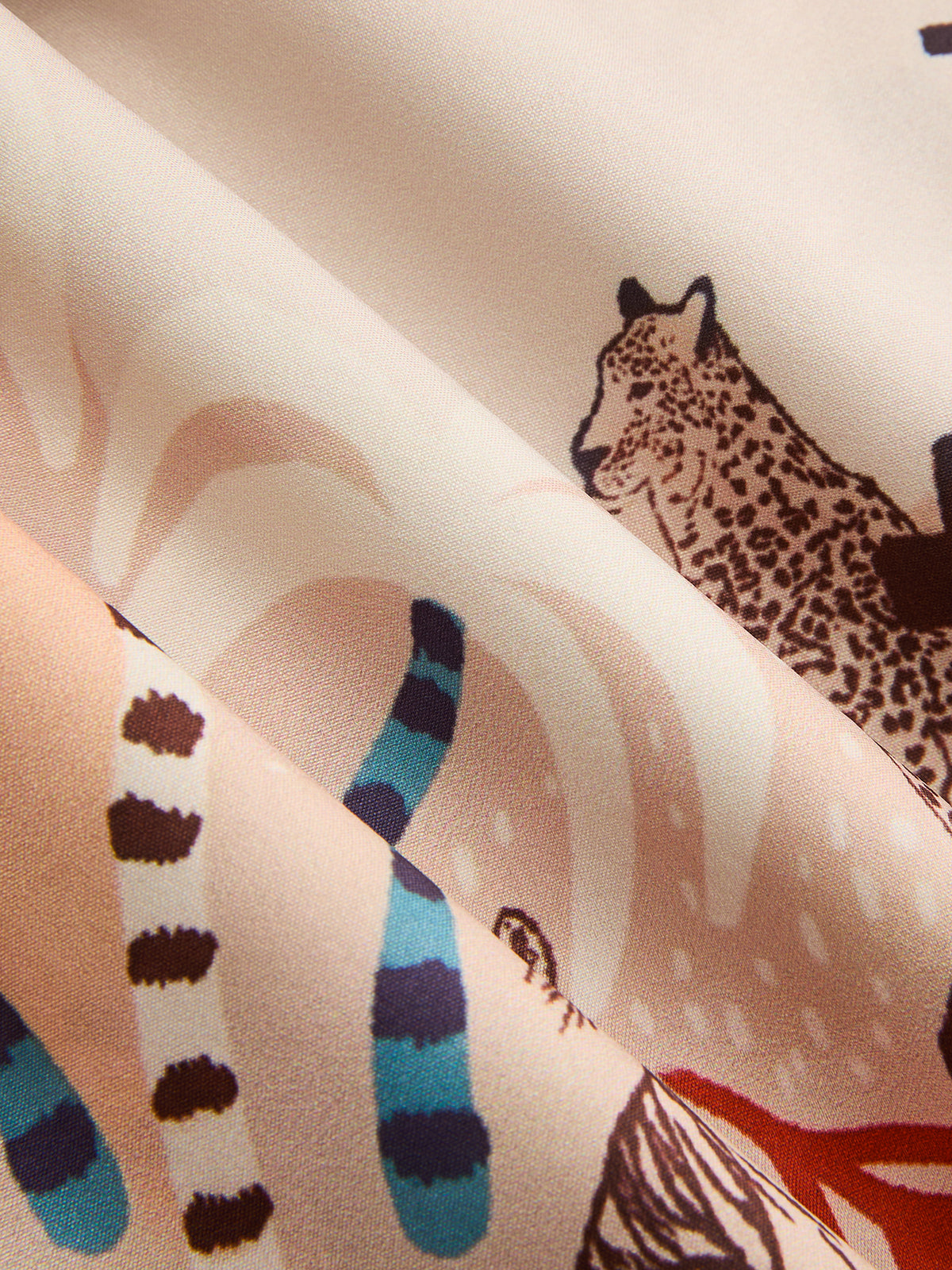 Jupe-short portefeuille imprimé animal avec lien à la taille