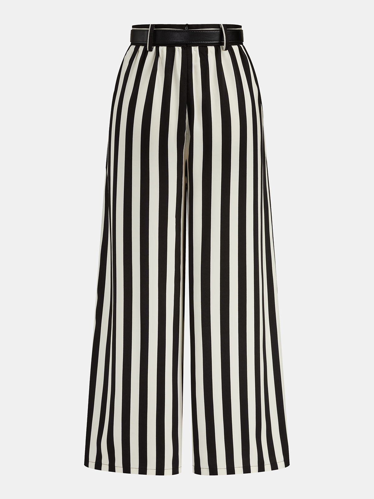 Striped Twisted Shirt & Belted Pants Set