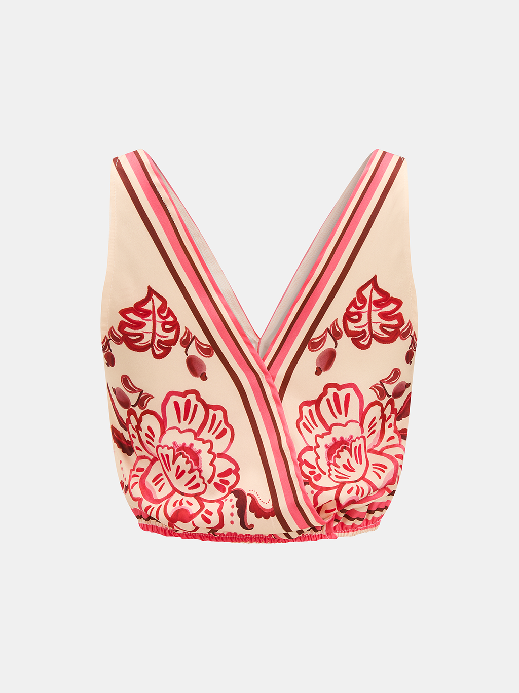 Ensemble crop top et jupe-culotte à imprimé floral