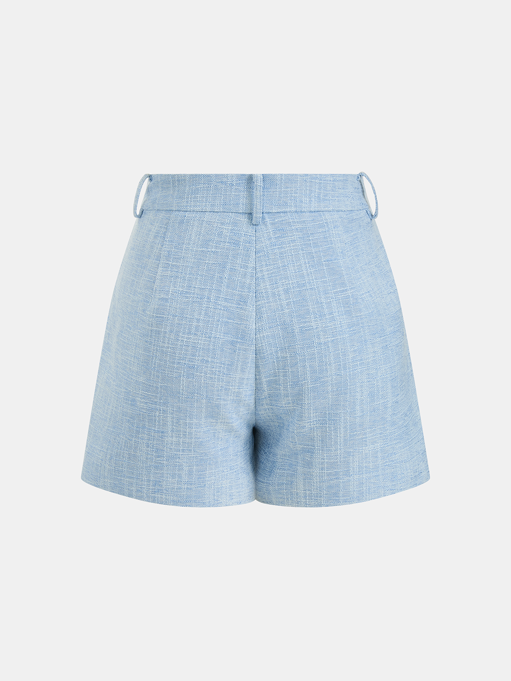 Strukturierte Metallknopf-Weste & Shorts-Set