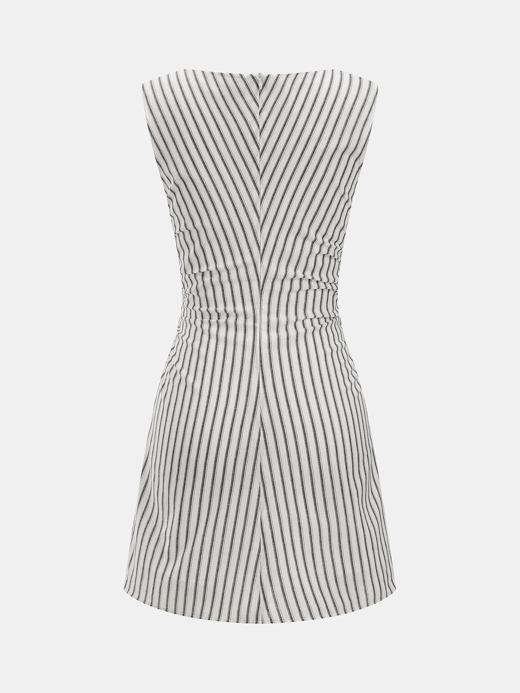 Mini-robe sans manches en coton rayé