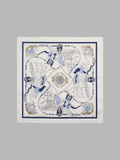 Foulard Carré Imprimé Ancre de Voilier Nautique