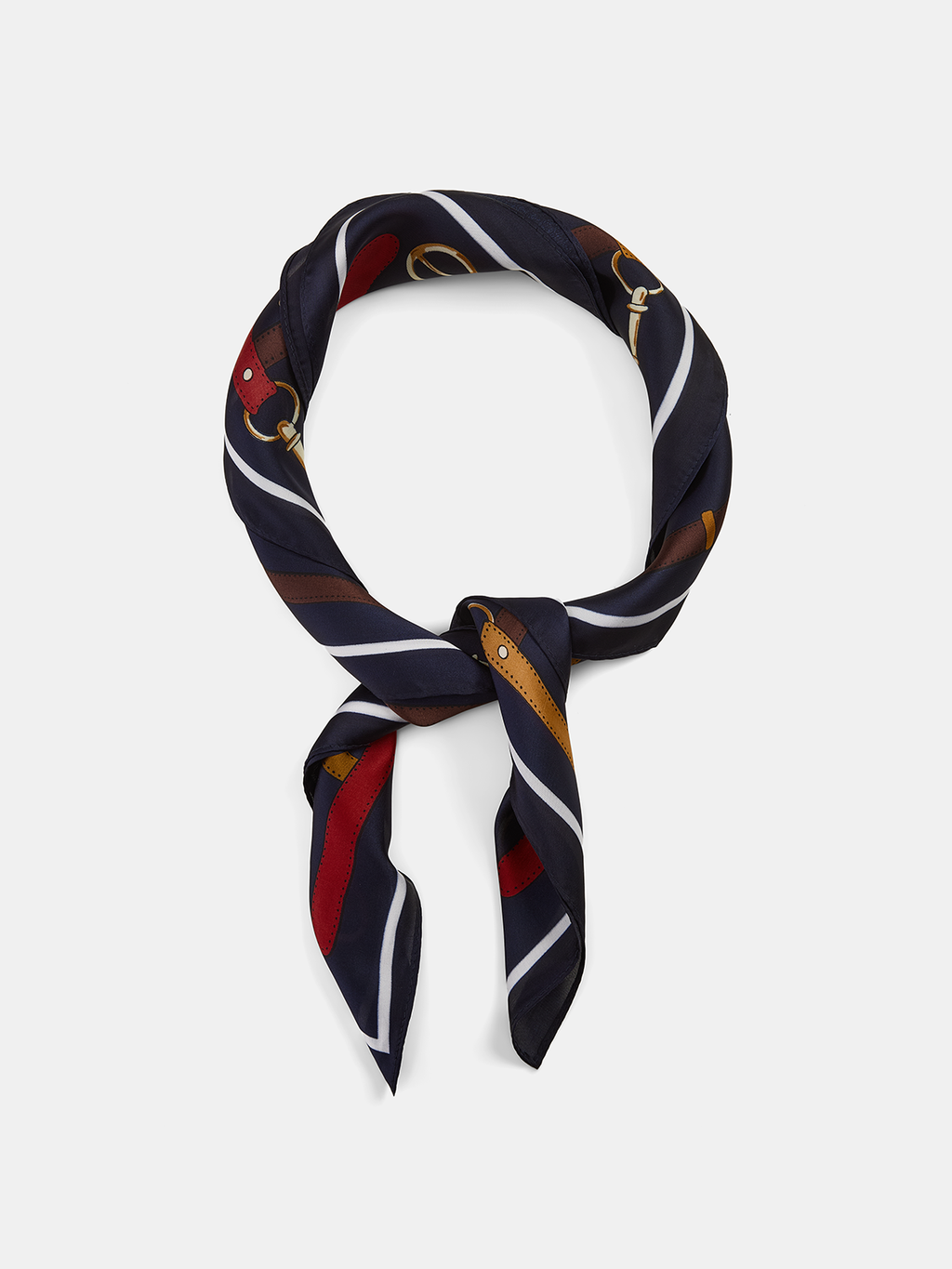 Chain Link Equestrian Print Square Scarf