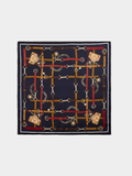 Chain Link Equestrian Print Square Scarf