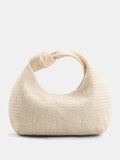 Sac à main hobo en paille tressée nouée