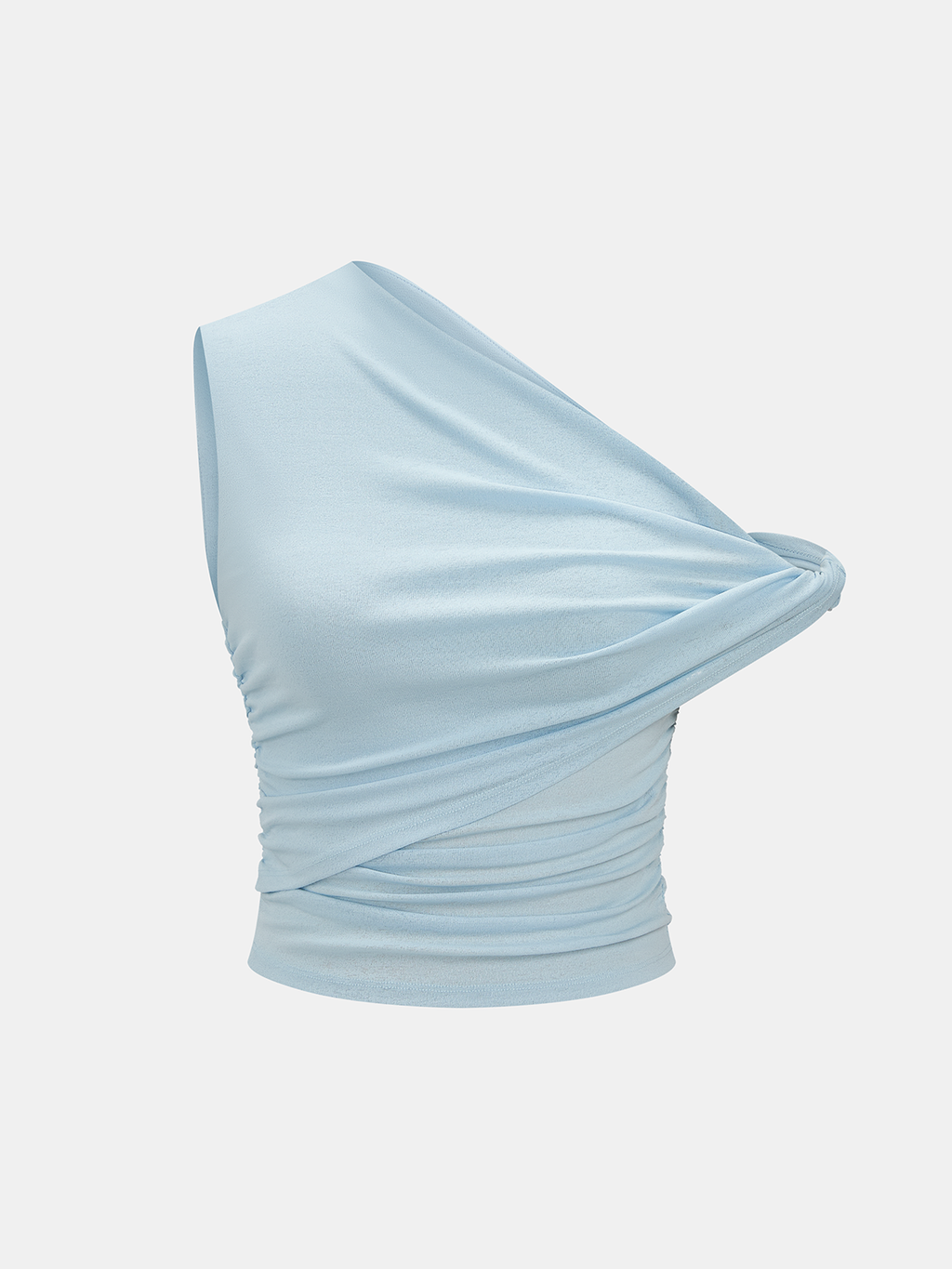 Asymmetrisches One-Shoulder-Oberteil mit Raffung