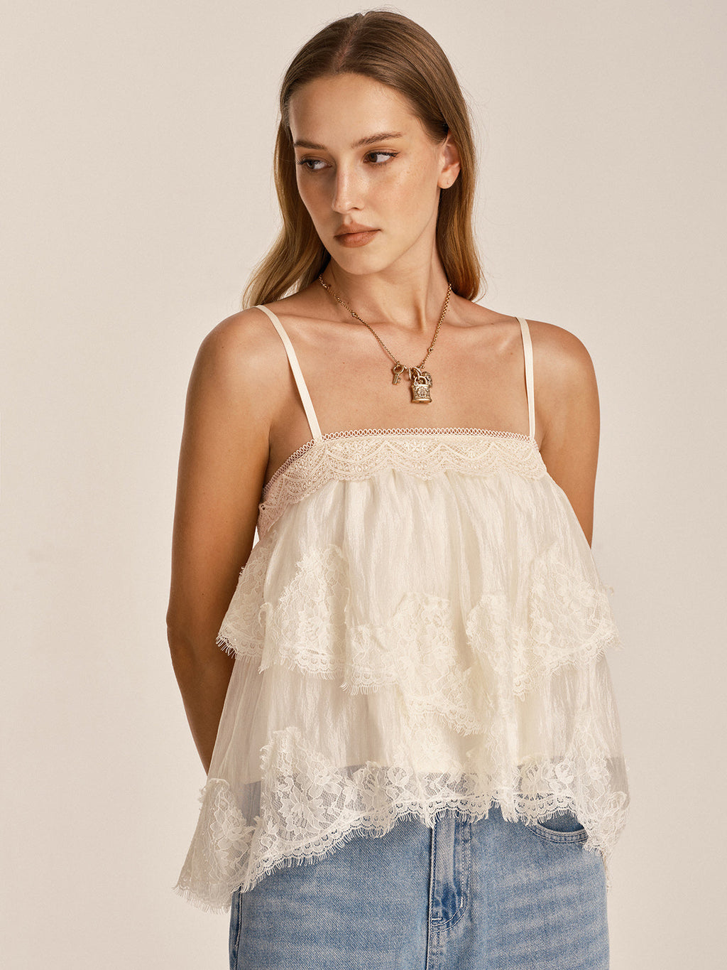 Lace Layered Cami Top