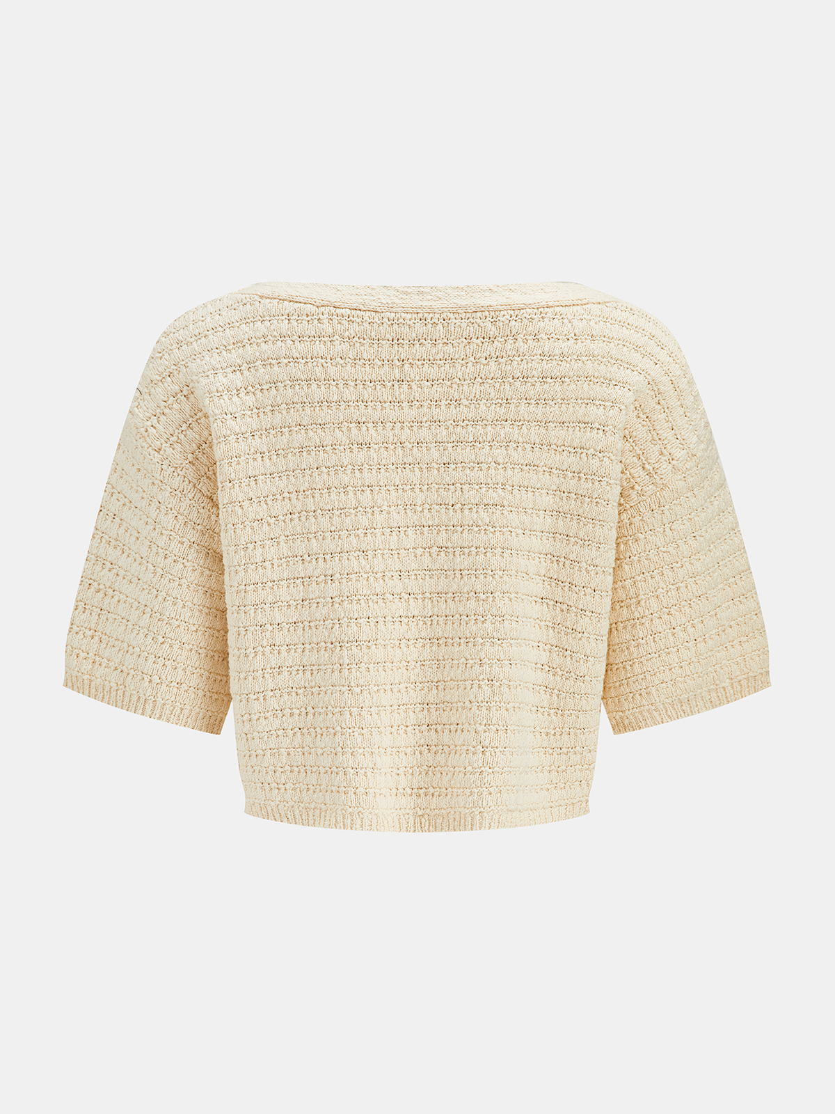 Ensemble short et haut en tricot texturé à manches courtes