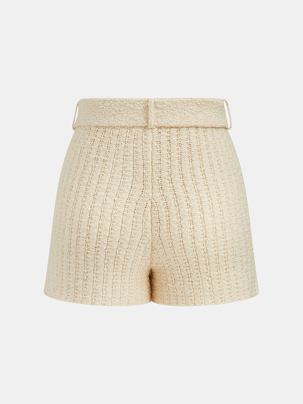 Ensemble short et haut en tricot texturé à manches courtes