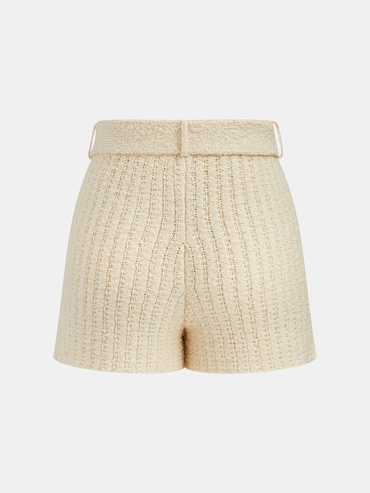 Ensemble short et haut en tricot texturé à manches courtes