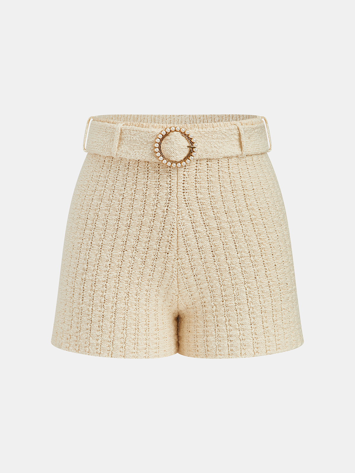 Ensemble short et haut en tricot texturé à manches courtes