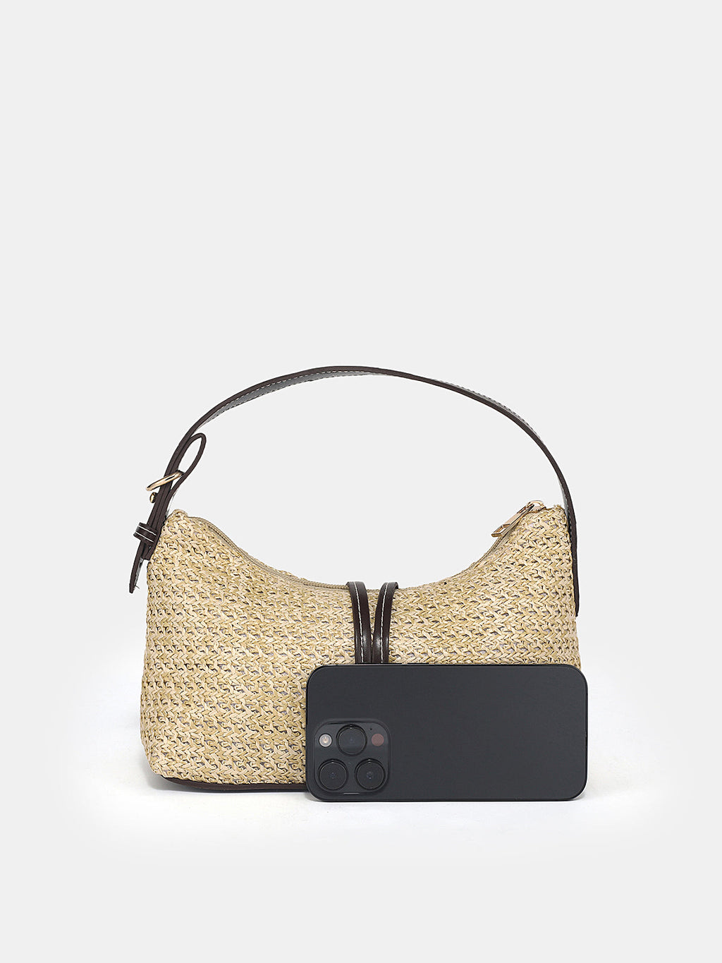 Sac à bandoulière tressé en paille