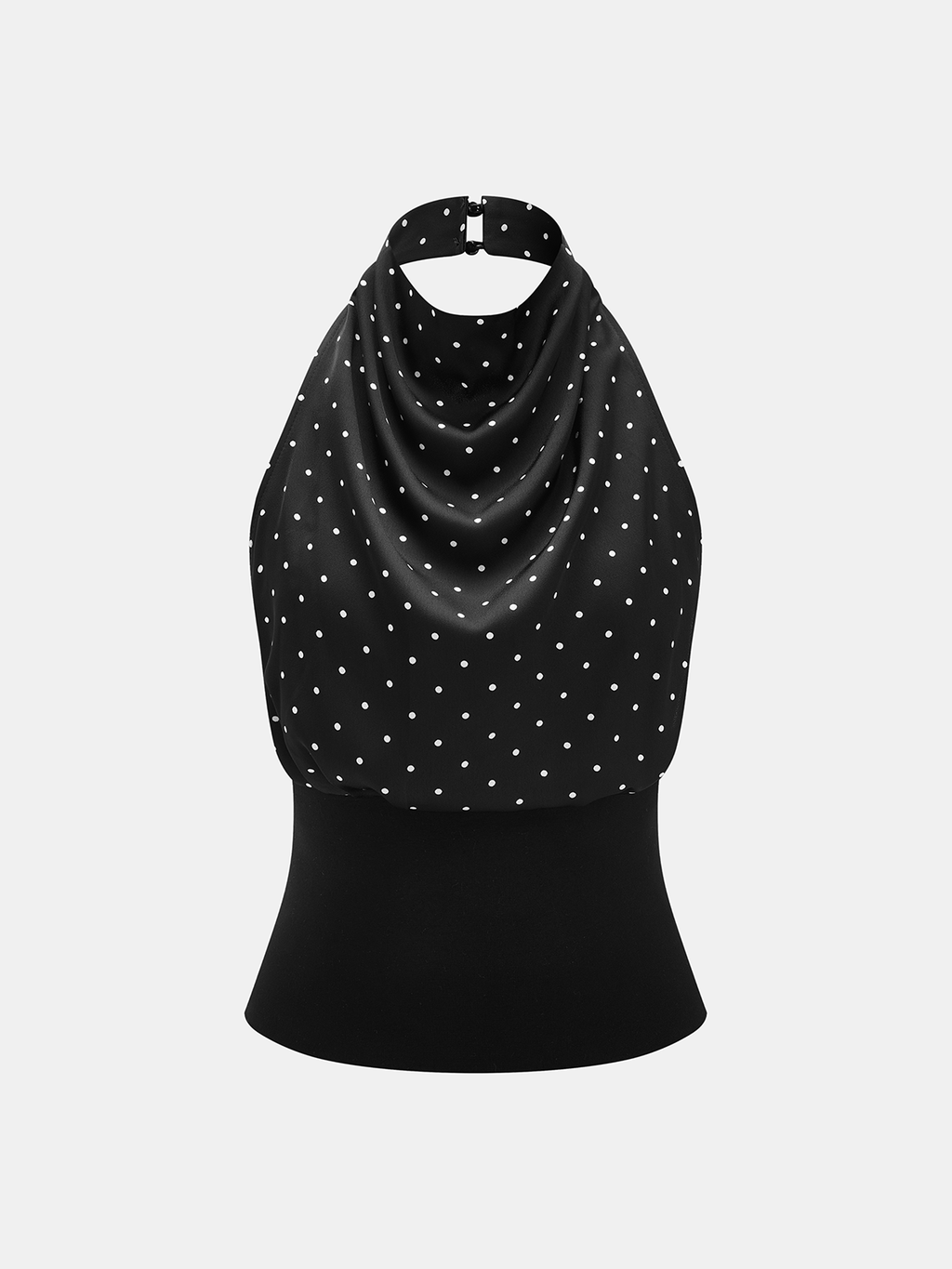 Débardeur dos nu à col bénitier et pois