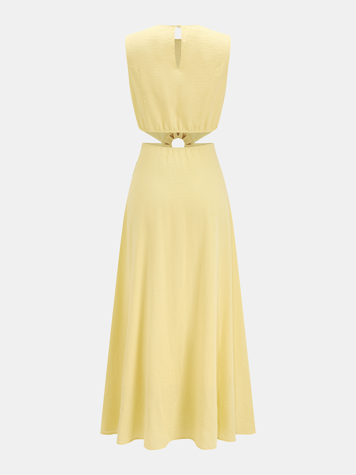 Robe longue sans manches avec découpes à la taille