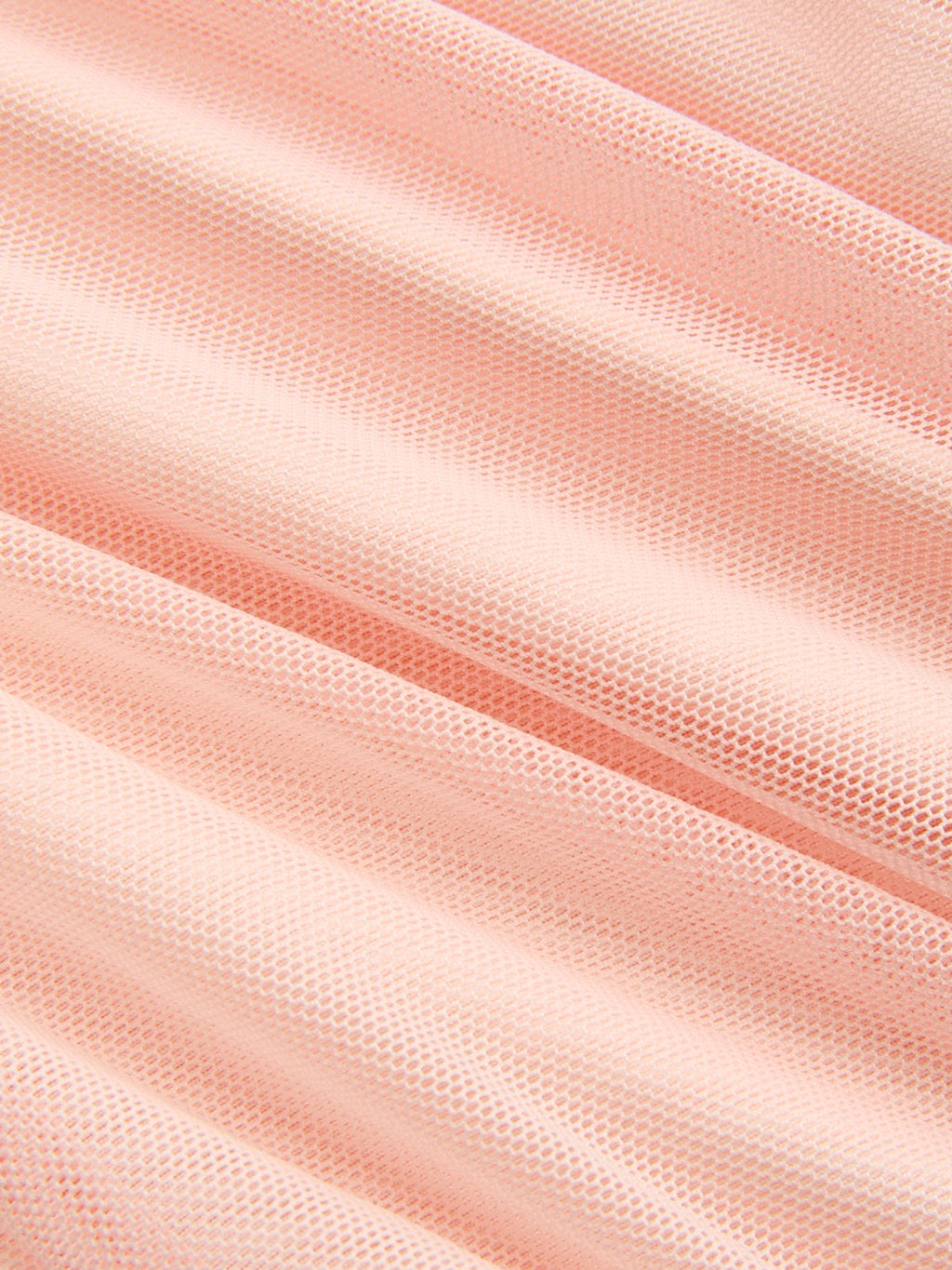 Mesh-Oberteil mit Puffärmeln und tiefem V-Ausschnitt