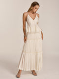 Peplum Cami Top & Tiered Maxi Skirt Set