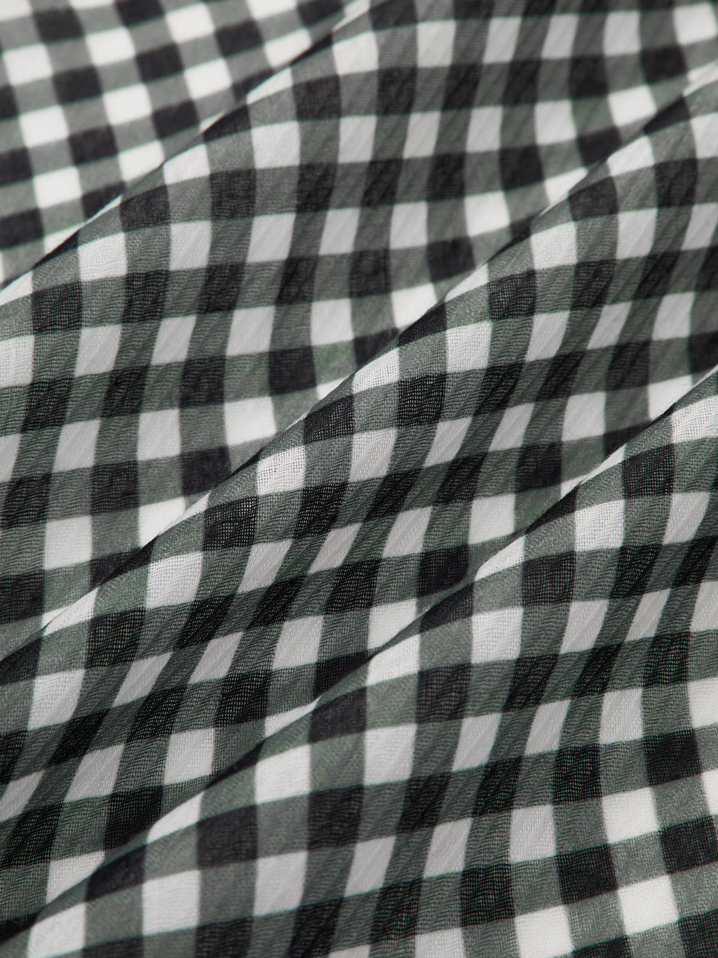 Lace Trim Gingham Scarf