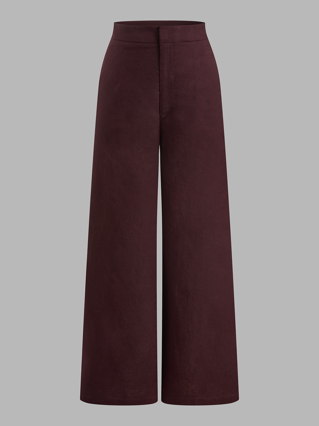 Ensemble haut tube et pantalon en coton et lin à bordures contrastantes