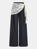 Abnehmbare Hosen mit weitem Bein und Spitze