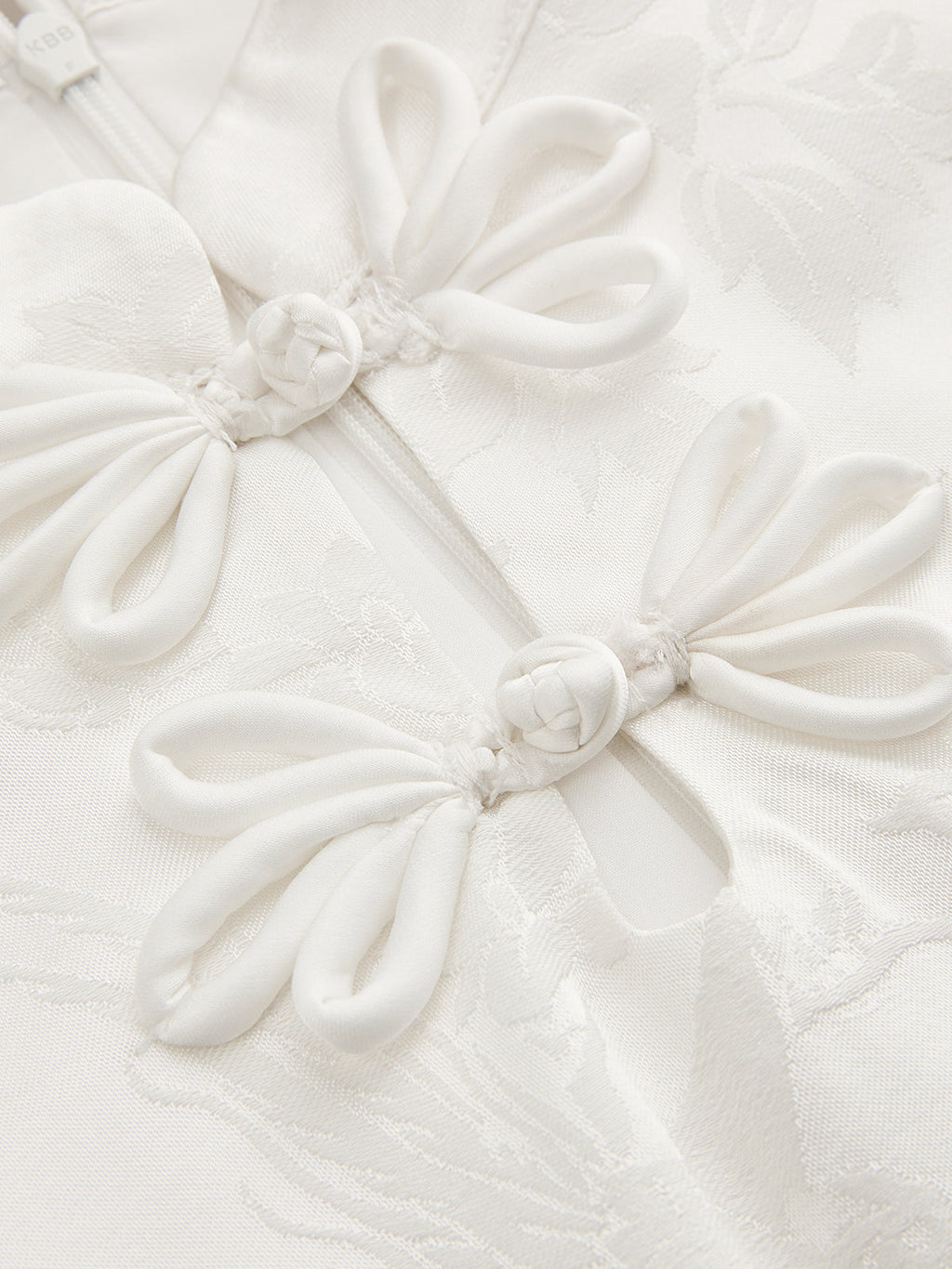 Mini-robe cheongsam jacquard floral