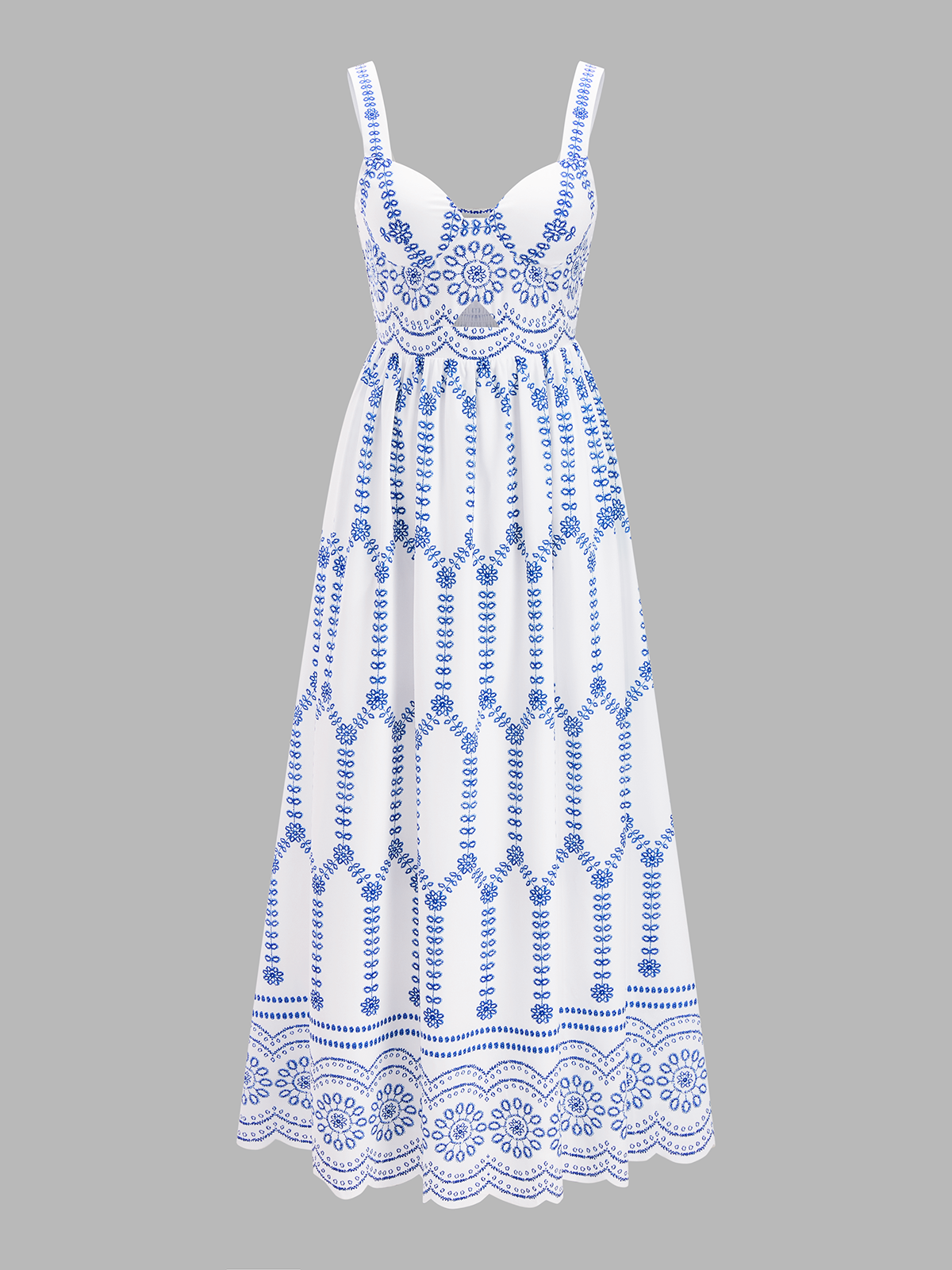 Boho Maxikleid mit Blumenmuster und Cut-Outs