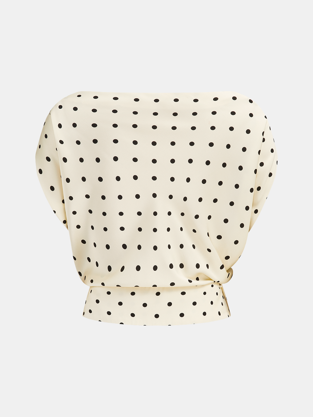 Ensemble Top Col Bénitier & Jupe Longue à Pois