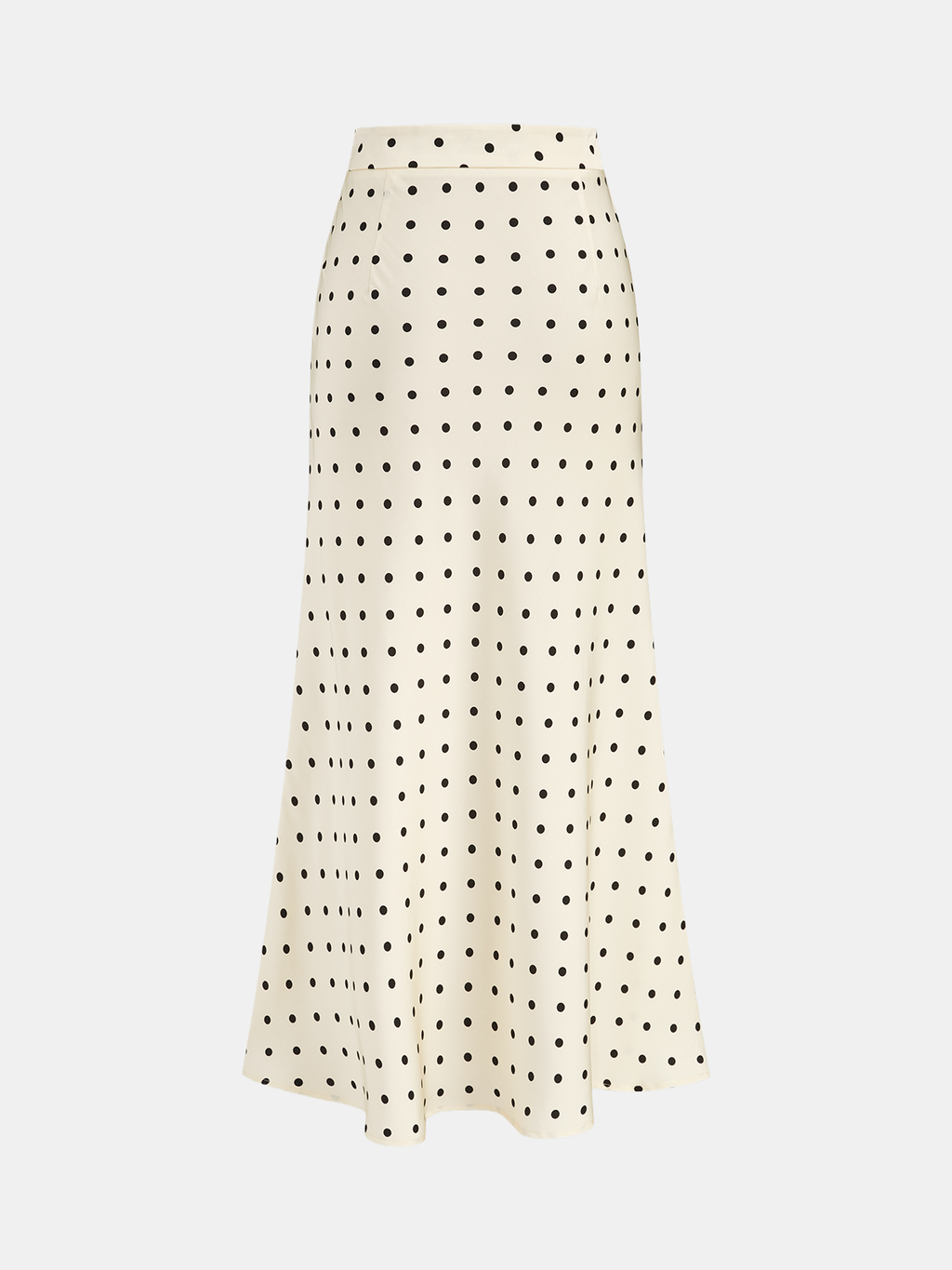 Ensemble Top Col Bénitier & Jupe Longue à Pois