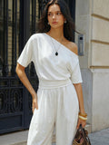 Off-Shoulder Cinched Waist Crop Top