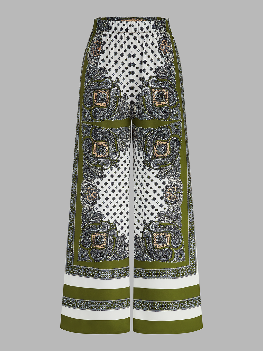 Ensemble caraco et pantalon imprimé cachemire