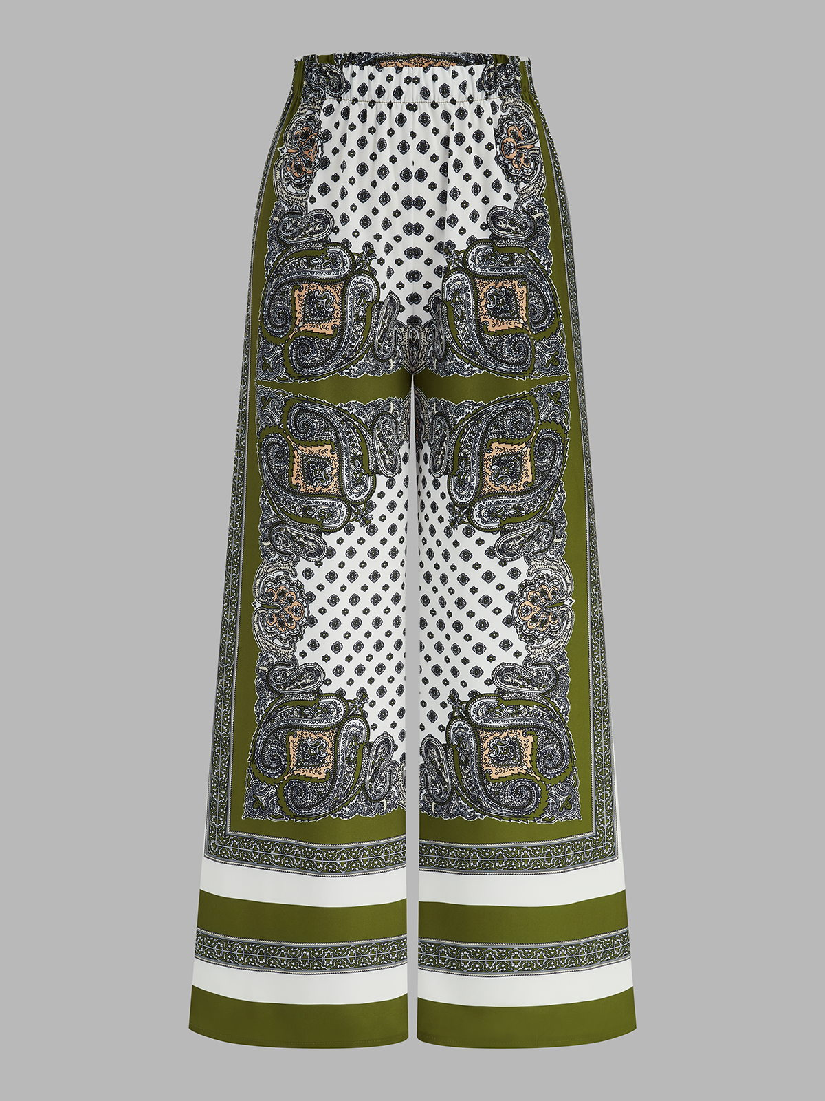 Ensemble caraco et pantalon imprimé cachemire