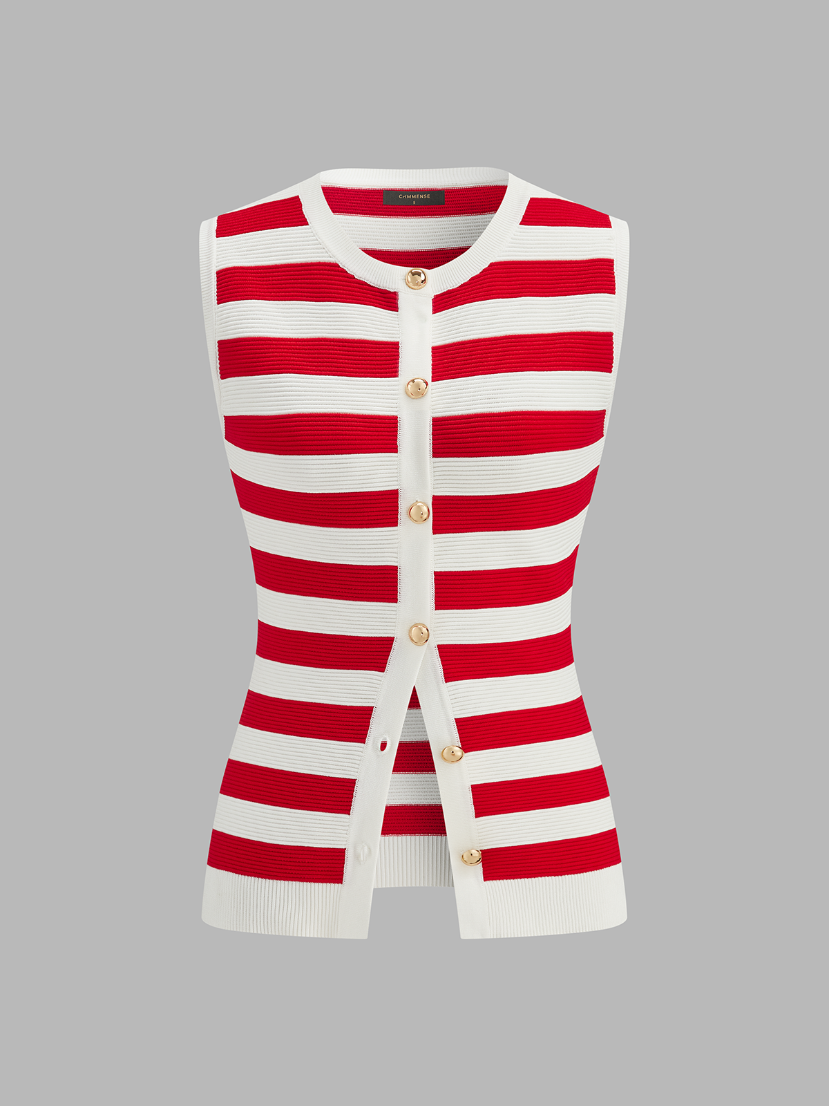 Ensemble débardeur en maille rayée et short