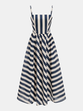 Striped Organza Cami Maxi Dress
