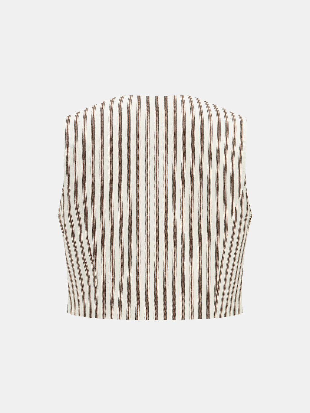 Ensemble top sans manches rayé et jupe midi en coton