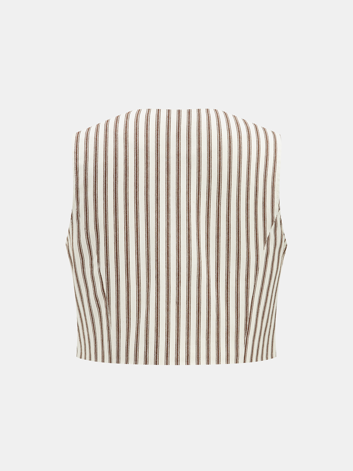 Ensemble top sans manches rayé et jupe midi en coton