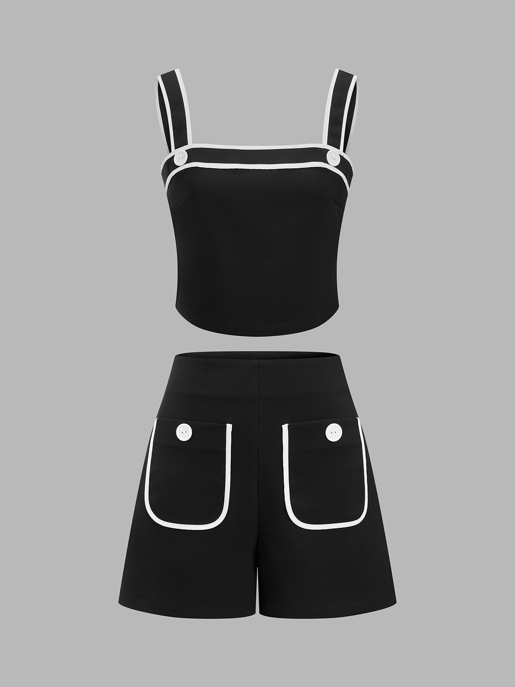 Ensemble caraco et short contrastants