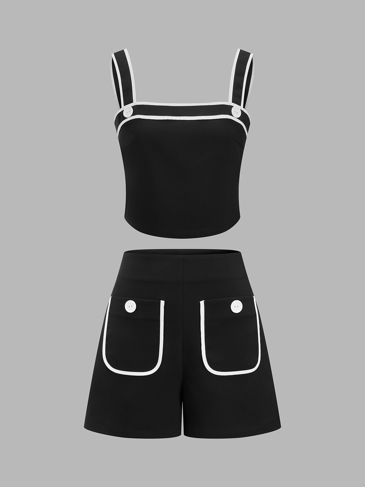 Ensemble caraco et short contrastants