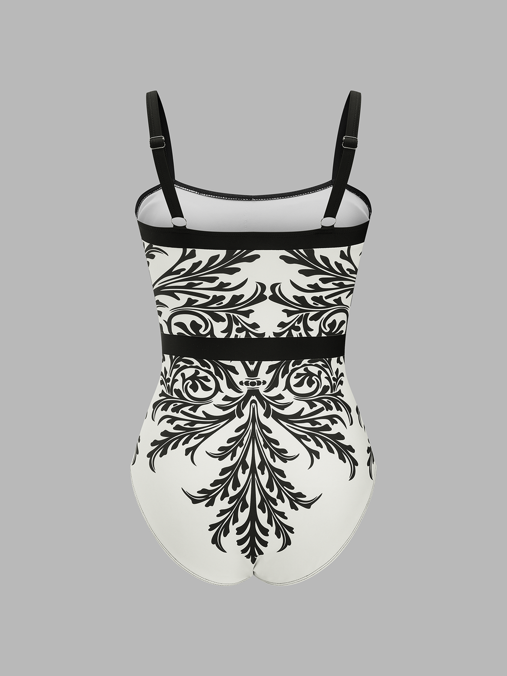Barock-Print Badeanzug & Sarong-Set