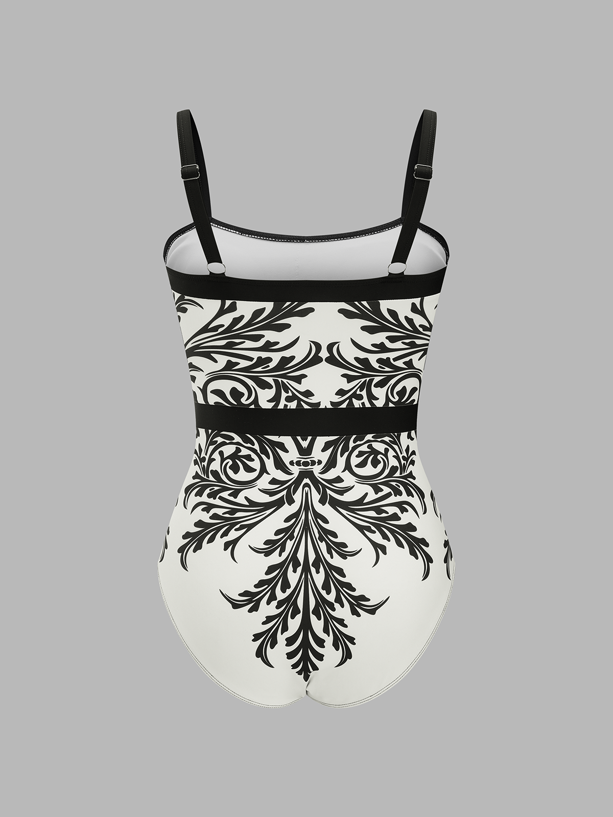 Barock-Print Badeanzug & Sarong-Set